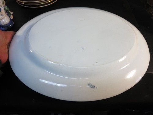 Antique Blue & White Burgess & Leigh Windsor 18" Oval Serving Platter - Picture 3 of 5