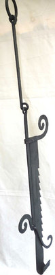 Crémaillère à Chaudron De Cheminée En Fer Forgé - XIXème - Objet Ancien Déco - France