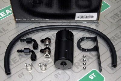 Radium Black PCV Oil Catch Can Kit Fluid Lock Civic Type R 17+ FK8 FL5 K20C1