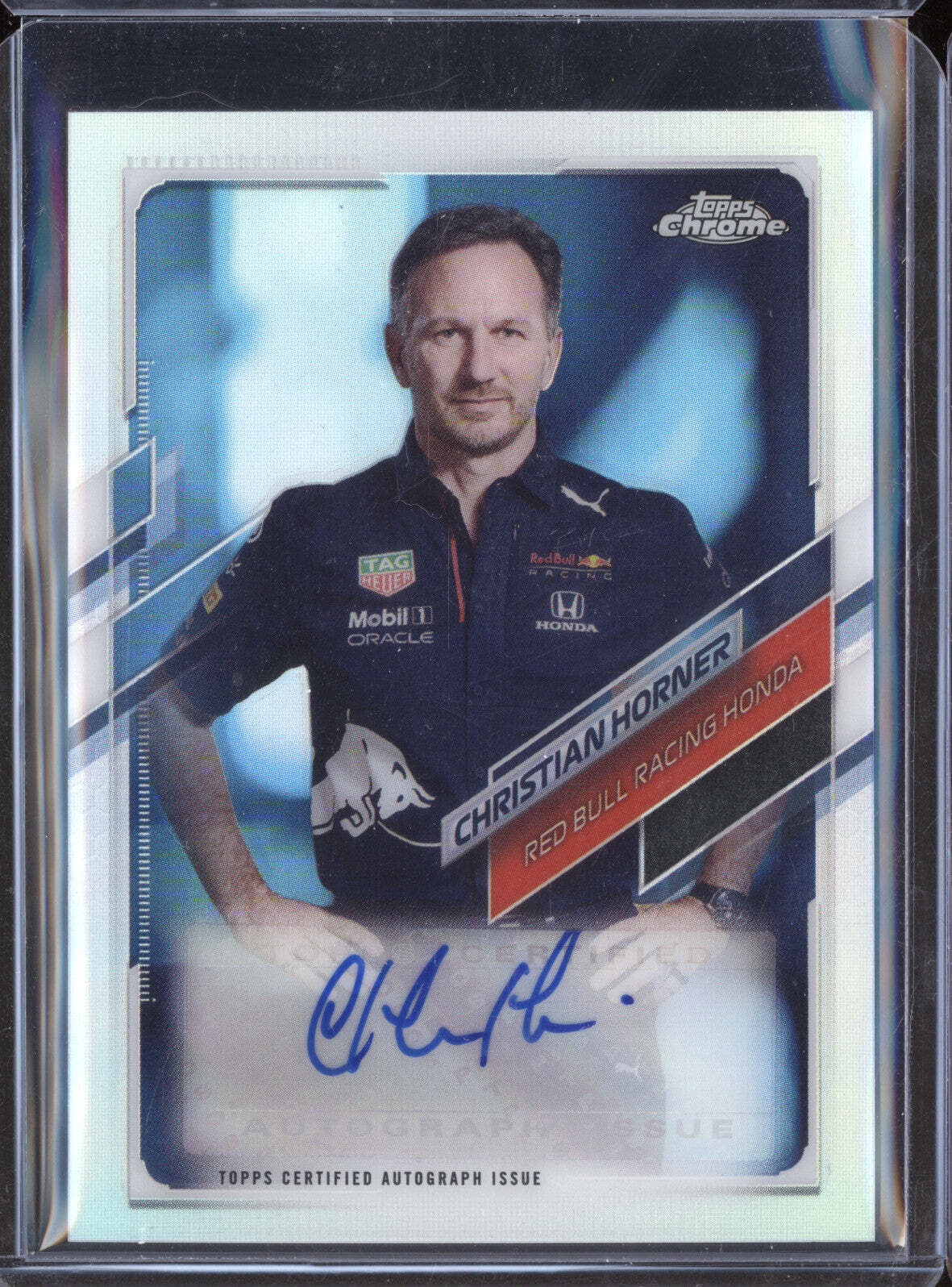 Christian Horner 2021 Topps Chrome F1 CA-CH Refractor Auto 35/89