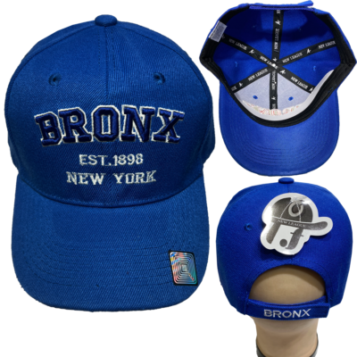 BRONX EST 1898 NEW YORK 3D Embroidered Adjustable Baseball Cap