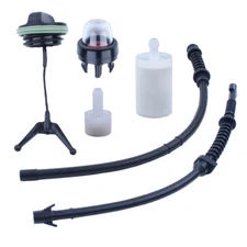 Fuel Line Filter Primer Bulb Gas Cap Kit For Husqvarna 450 445 445e II Rancher