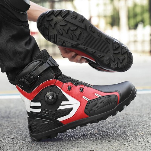 Motorcycle Protective Boots Men's High-top Outdoor Training Cycling Shoes Racing - Picture 2 of 26