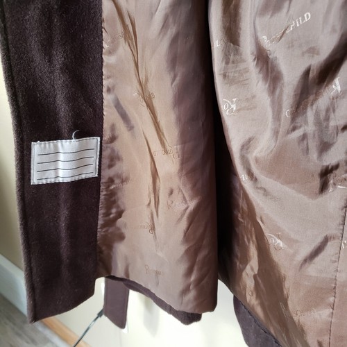 Rothschild Girls Insulated Brown Wool Blend Hooded Long Coat w/Tie Waist-Sz 12 - Picture 6 of 10