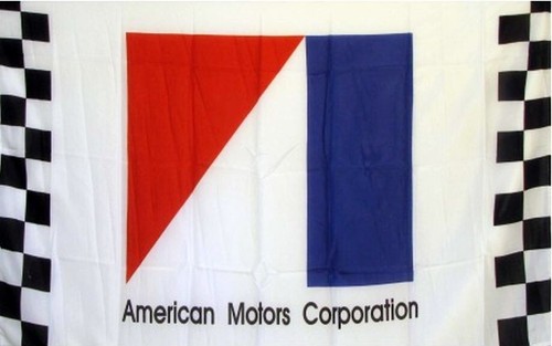 AMC American Motors Corporation Checkered 3x5 FT Banner Flag Car Racing Garage