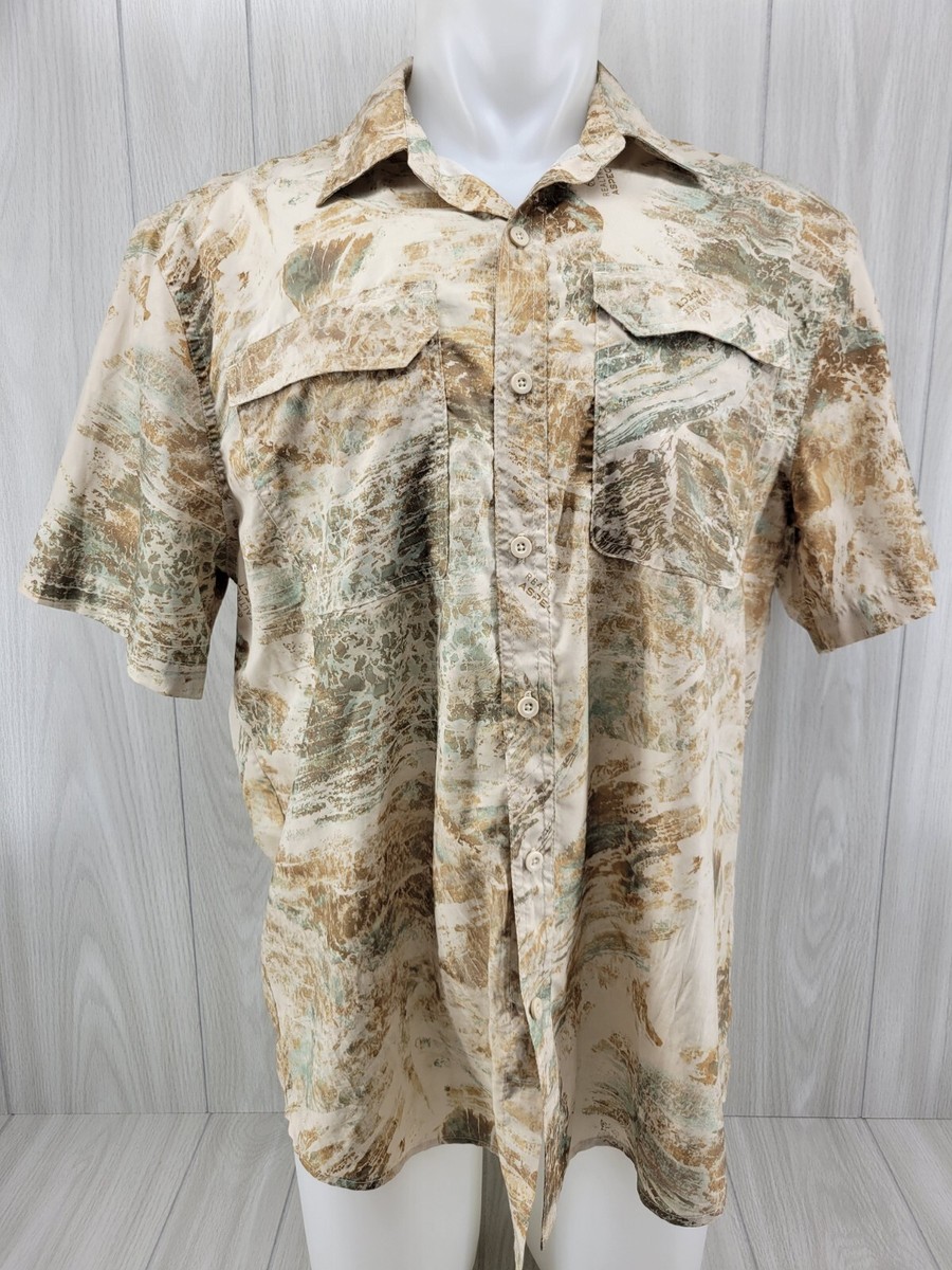 Chemise homme Realtree pêche boutonnée L bleu foncé ventilée légère