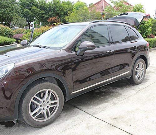 Fits Porsche Cayenne 2015-2018 S. Steel Matte Body Side Door Molding Cover Trim - Picture 7 of 10