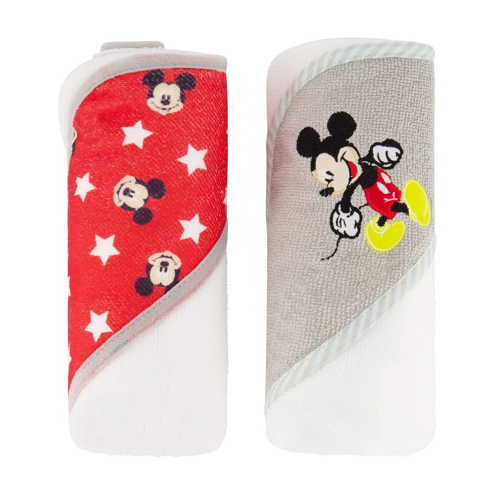 Disney Baby Mickey Mouse Hooded Towels Value Pack of 2 for Bath Time
