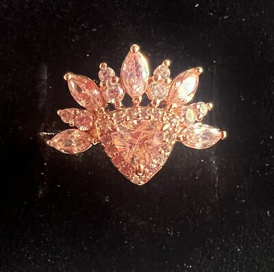 Bomb Party Ring Sz 10 RBP6563 'Now Let's Begin' Morganite/Rose Gold