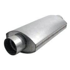 Dynatech 776-14302 Muffler Split-Flow Racing Steel 3" Inlet/Outlet 19" Length