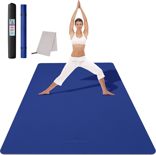 Large Yoga Mat (183 X 114Cm; 6Mm Thick) Extra Wide Workout Mat for Men and Women - Picture 9 of 12