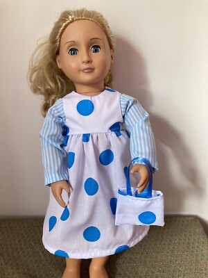 Puppenkleidung.  Kleid. Tasche.  Handgefertigt für Gotz, DAF, GENERATION Girl, 18 Zoll Puppe
