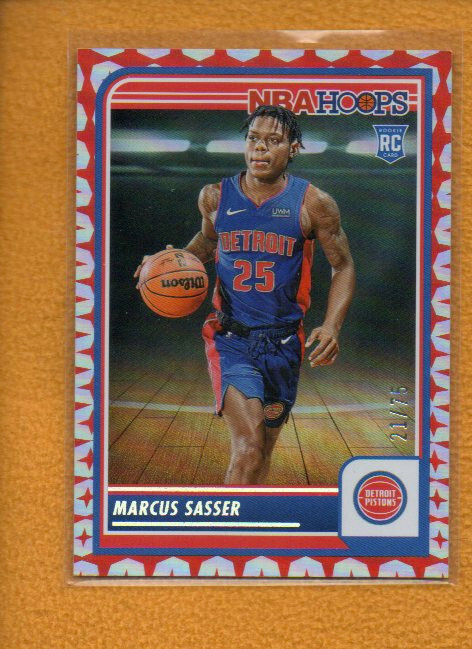 Marcus Sasser 2023-24 Panini NBA Hoops Basketball Rookie Gravity RC #260 /75