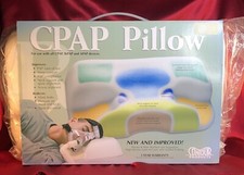 Contour CPAP Bed Pillow White Cotton Pillowcase Reduces Mask Leaks Pressure