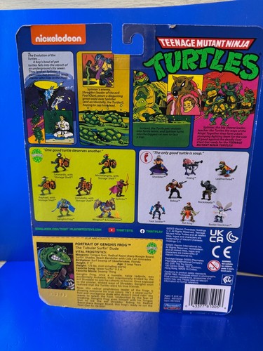 Teenage Mutant Ninja Turtles TMNT Gengis Frog Retro Classic Playmates 2023 40° - Foto 7 di 14