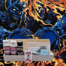Hydro Dipping Kit- Flaming Blue Demons Film, Activator, Paints