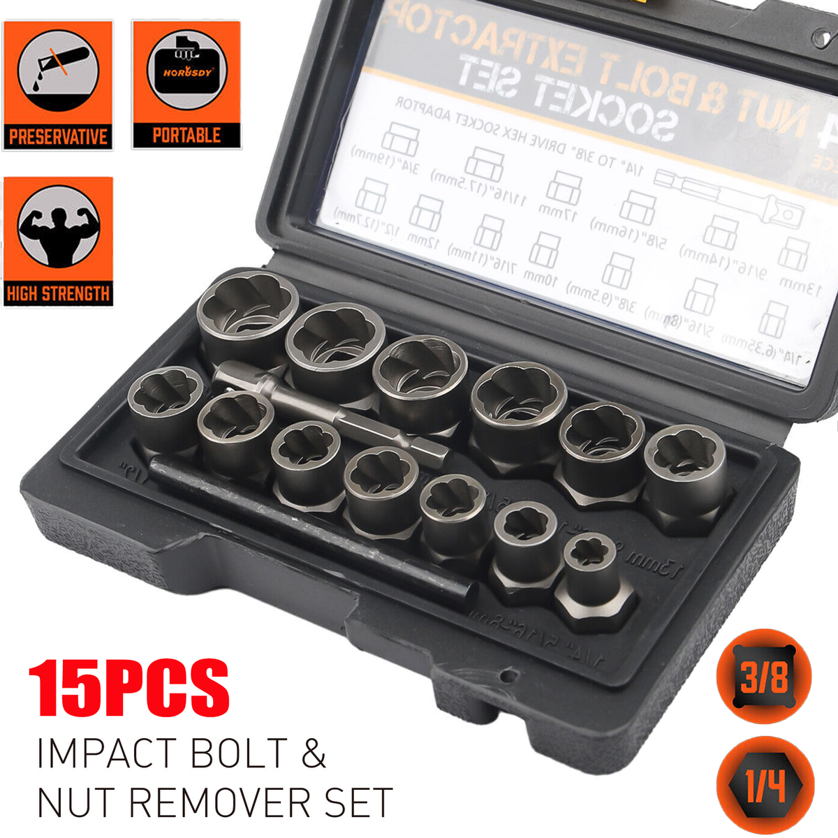Deep Bolt Extractor Set THINKPRO Upgraded Screw Extractor Set, 17 Piece ...