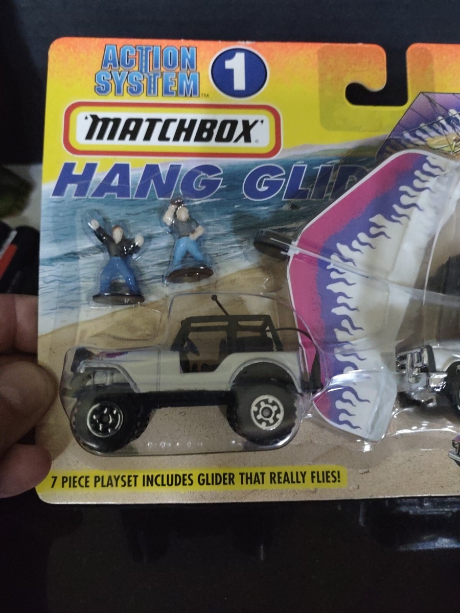 Vintage 1996 Matchbox Hang Glider Action System #1 Seven Piece