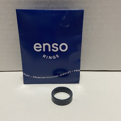 Enso Rise Collection Silicone Wedding Band Ring Slate Gray Mens Size 11
