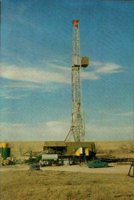 Drilling Oil in Kansas Hugoton Field Largest Supplier Natural Gas Postcard