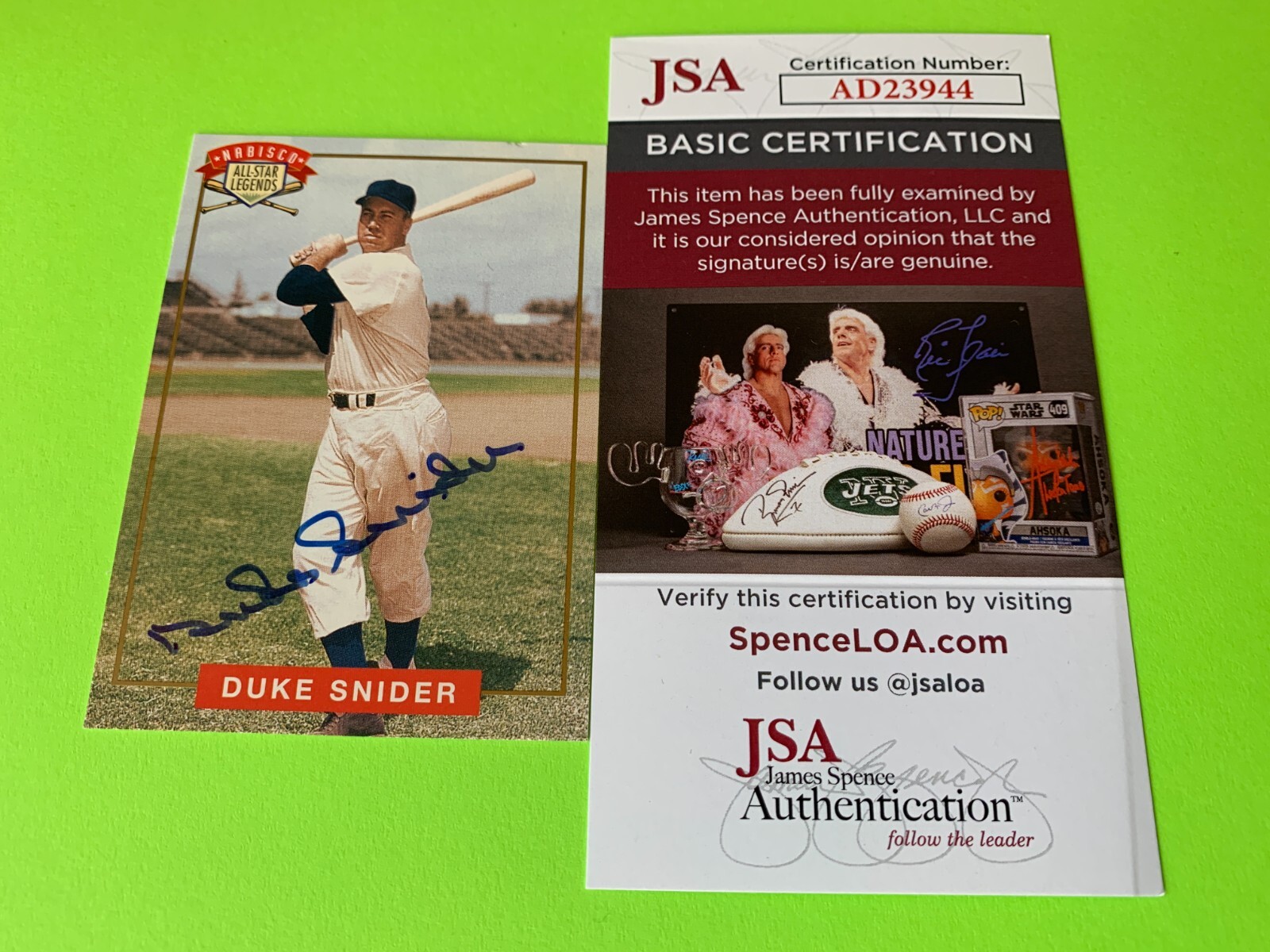 Duke Snider Autographed Signed All Stars 1994 Nabisco All-Star Legends Card Auto JSA COA 