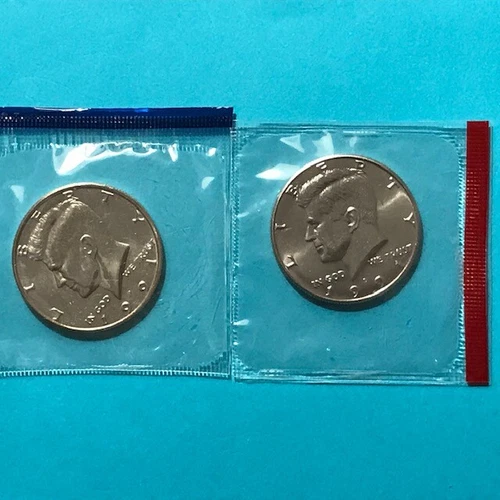 1991 P&D Kennedy Half Dollars  Unc  Mint Cello  FREE SHIP