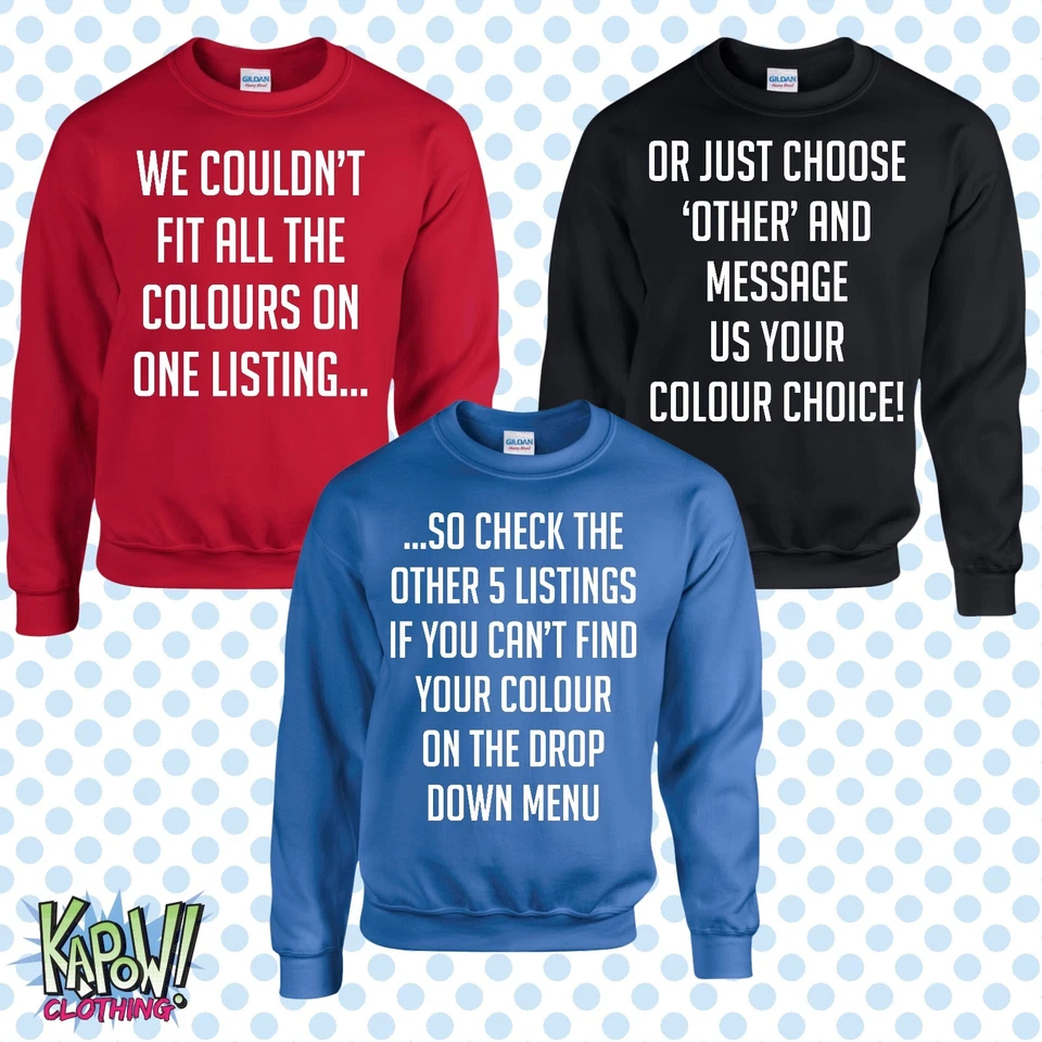 Custom Personalised Unisex Printed SWEATSHIRT Jumper Name Workwear-Yr text/logo3 - Image 4 of 4