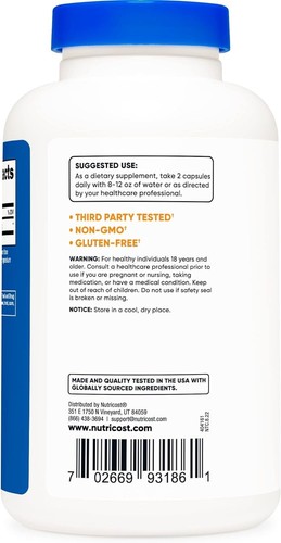 Nutricost Alpha Lipoic Acid - 600mg Per Serving - 240 Capsules****************** - Picture 4 of 24