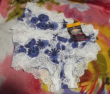 2 NEW MAIDENFORM 40837 SWM THE CHEEKIES MF LACE TRIM HIPSTER PANTIES S/5