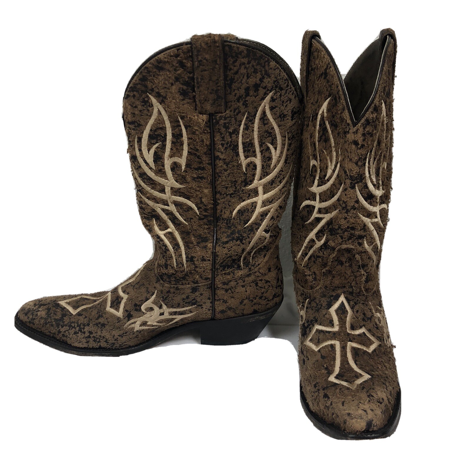 JUSTIN WOMENS 9 B BENT RAIL DISTRESSED 