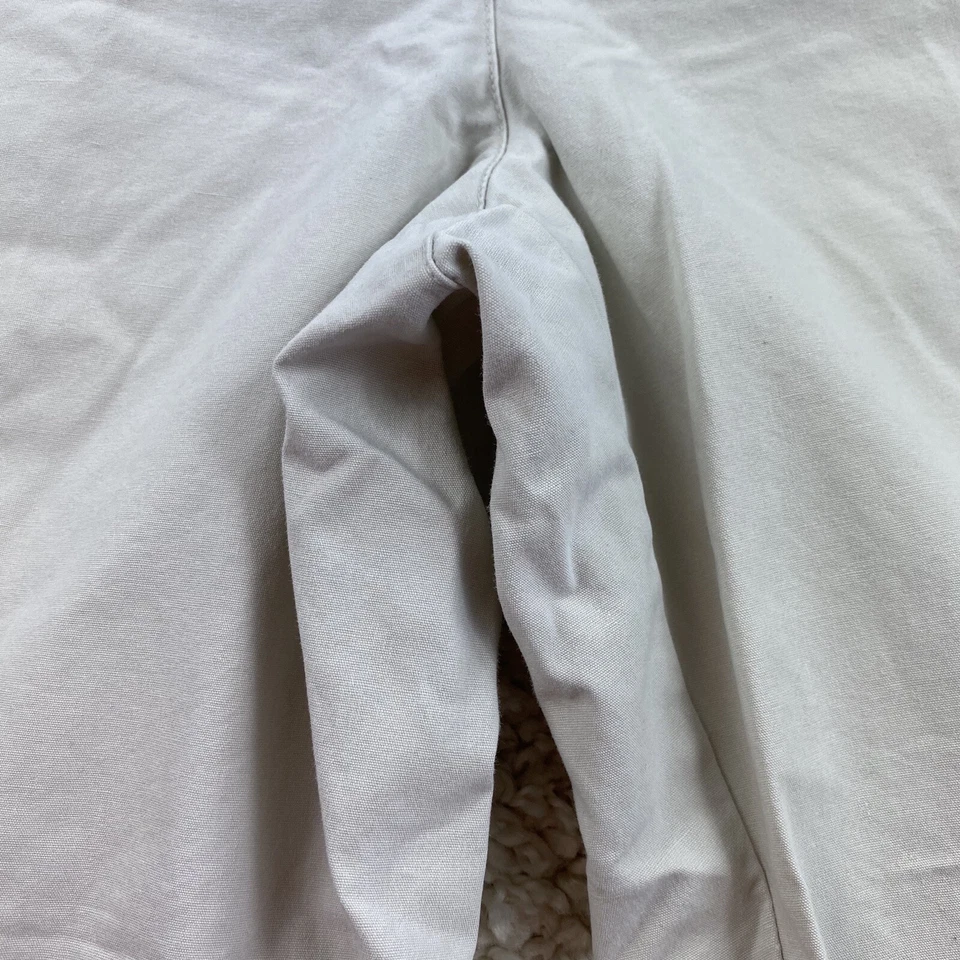 white stag womens size 10 petite khaki beige cropped capri pants straight leg - Image 4 of 4