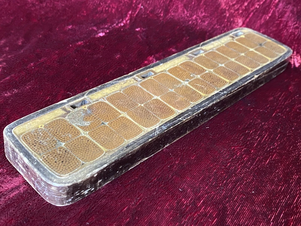 明治时代古董日本武士剑 Whetstone 杆刀片磨刀器 — 第 3/4 张图片