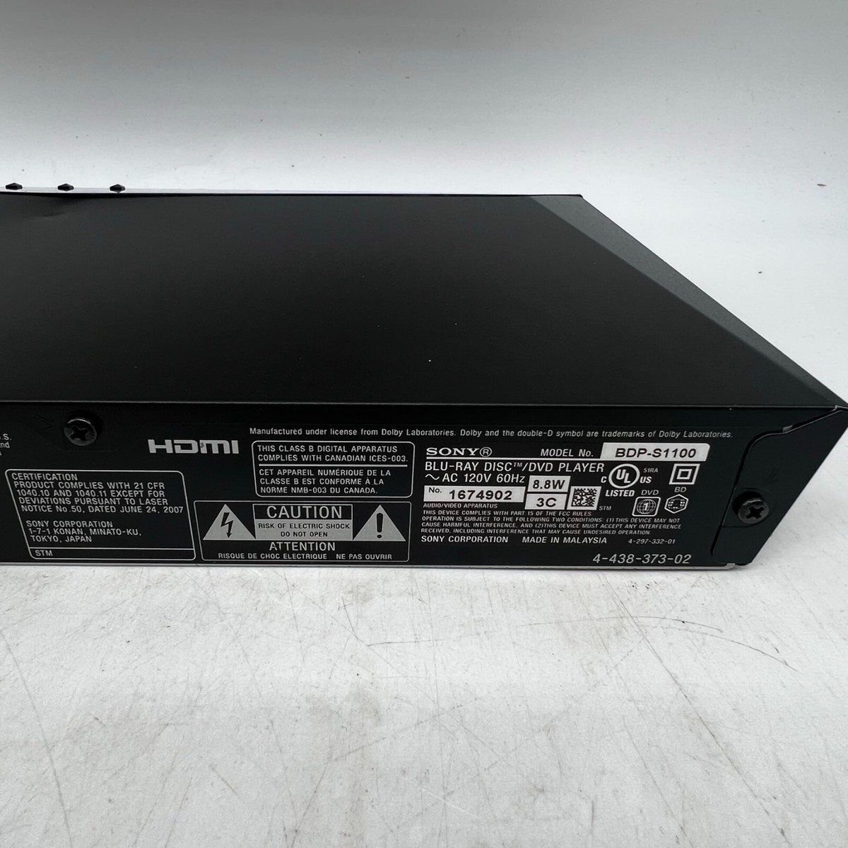 レコーダー SONY BDP-S1100 BLACK BDP-S1100 | ブルーレイディスクプレーヤー／DVDプレーヤー | ソニー