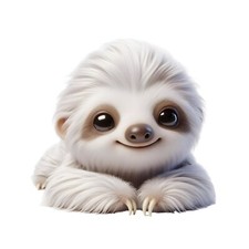 Wall decal sticker sloth 3D wall sticker 18x18 cm large