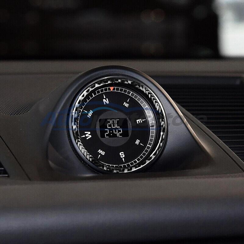 Carbon Fiber Dashboard Clock Ring Cover Trim for Porsche Macan 2014-2021