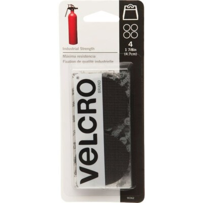 (12)-VELCRO Brand 1-7/8 In. Black Industrial Strength Hook & Loop Disc (4 Ct.)