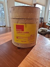 Vintage Kodak Sodium Sulfite Cardboard 25lbs Container Empty 10" Tall
