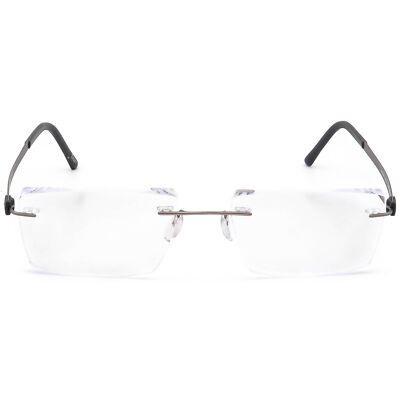 装飾的シルバーフレーム 大きめ46cm53cm .42cm50cmセット Silhouette Eyeglasses 5452 10 6050 Matte Silver Rimless