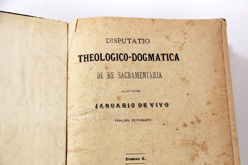 Rarissimi Libri Antichi in Latino Gennaro De Vivo Disputa Teologico 1883 - Foto 14 di 24