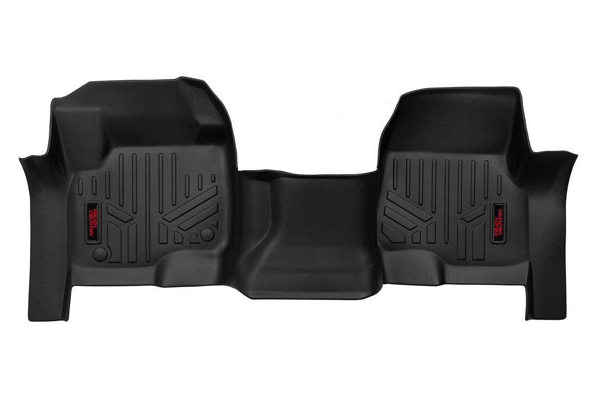 Rough Country Front Floor Mats for 17-26 Ford Super Duty | Bench Seat - M-5117