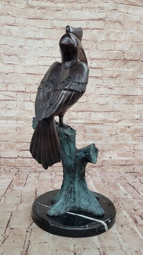 African Hornbill Coastal Bird 100% Solid Bronze Sculpture Figurine Figure Statue - Picture 5 of 10