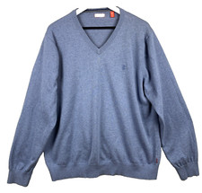 IZOD V-Neck Light Sweater Men's Sz Extra Large Blue Classic Preppy Student Work