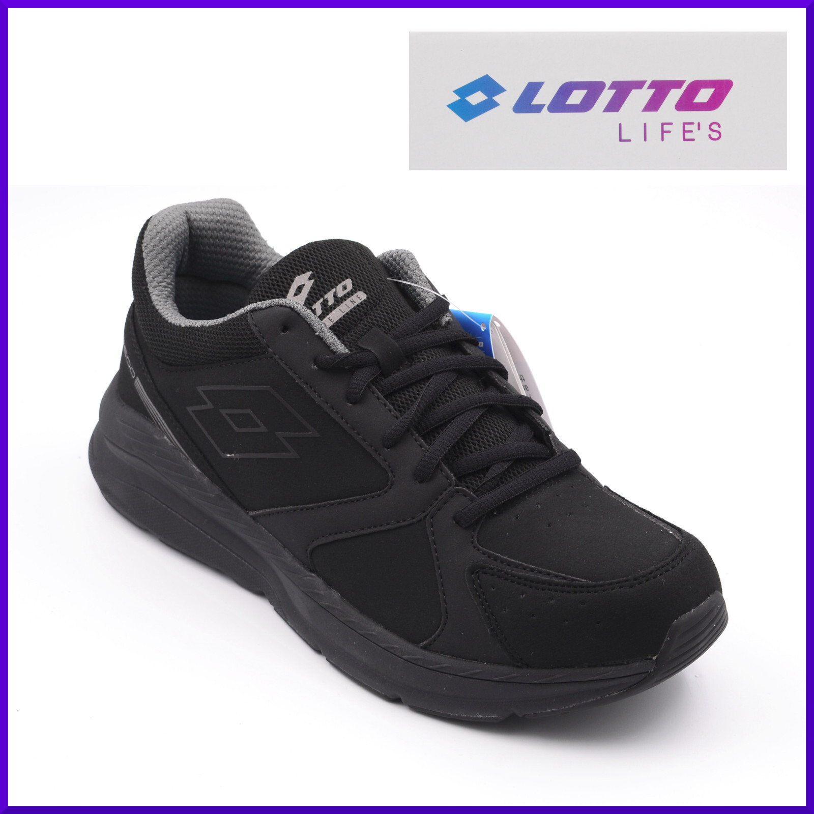 Scarpe da ginnastica uomo Lotto sportive running nere sneakers sport palestra in