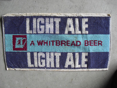 Vintage 1960s Whitbread Beer Light Ale Bar Used Towel