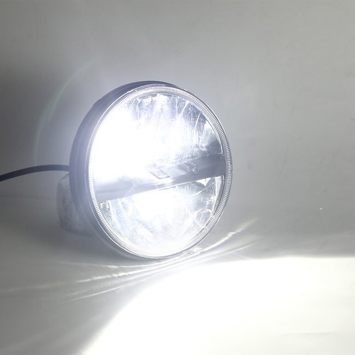 Black Pair 7" Round LED Headlights Hi/Lo Beam H4 For Jeep Wrangler JK TJ LJ CJ - Picture 10 of 15