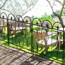 5pcs Shake-proof Solid Garden Fence Outdoor Wire Border Patio Fence Interlocking