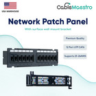 Mini Patch Panel UTP 12 Port CAT6 RJ45 110 Network Surface Wall Mount Bracket