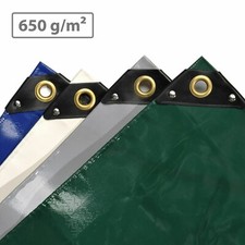 Premium Abdeckplane mit Ösen - extra stark - 650 g/m² PVC LKW Plane Nemaxx