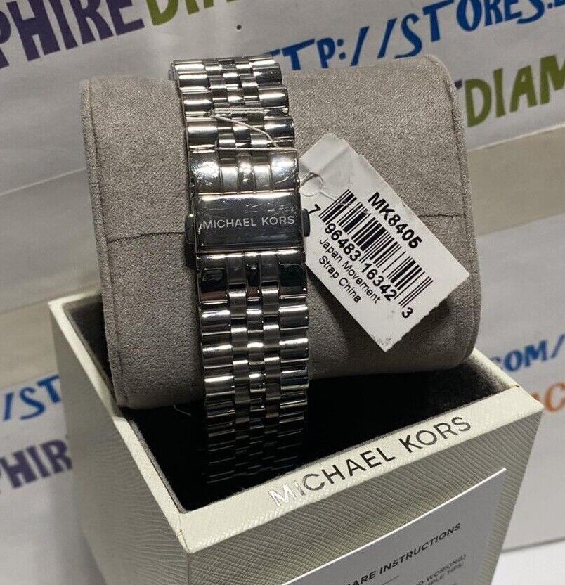 Michael Kors Men's 44mm Lexington Silver-Tone Watch MK8405 Michael Kors Men's 44mm Lexington Silver-Tone Watch MK8405