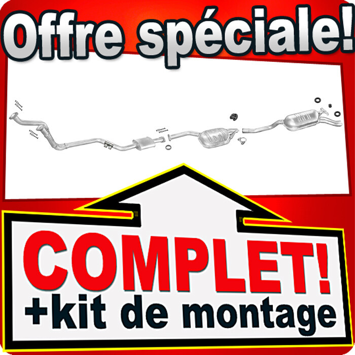 Silencieux pot échappement Mercedes W124 300D berline sans CAT 1985 1986 1987 1988 1993